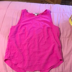 Hot pink open back tank